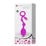 Plug Anal Pretty Love Balls com Esferas Gradativas – 15 cm – Cor Roxo - Embalagem