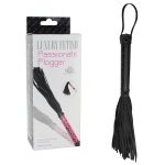 Chicote Luxury Passionate Flogger em PU e Vinil - 39 cm - Cor Preto - Embalagem