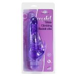 Vibrador Crystal Dildo Climbing – Estimulador de Clitóris Multivelocidade – 21,8 x 4 cm – Cor Roxo - Embalagem