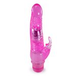 Vibrador Cristal Dual Stimulator Curve Seduction Multiveloc e Estimulador de Clitóris à Prova d’Água – 18,3 x 3 cm – Cor Rosa
