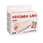 Masturbador Masculino em Forma de Boca com Texturas Internas em CyberSkin - Passion Lady Angel - 17,4 x 6,2 cm - Embalagem