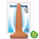 Plug Finco com Estrias – 12 x 2,5 cm – Cor Pele - Embalagem